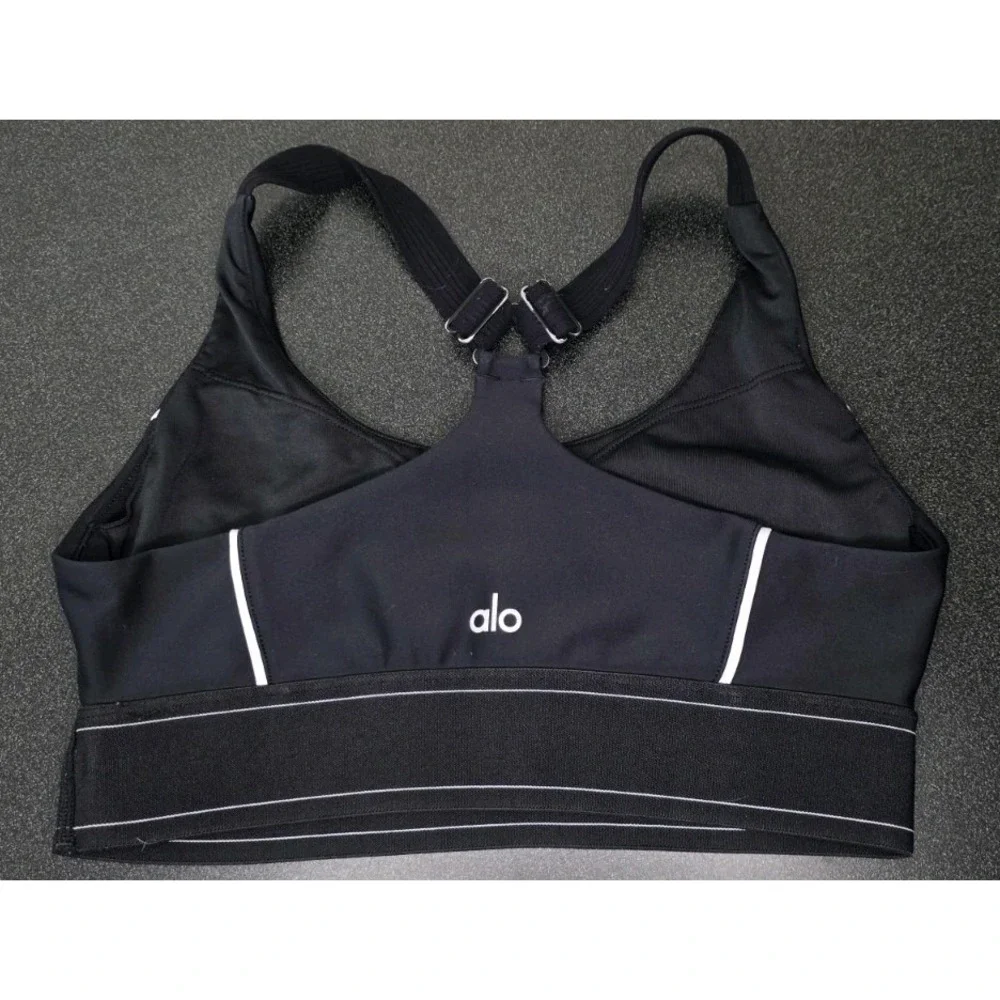 Alo Yoga Airlift Suit Up Sports Bra Sz M Active Gym Pilates Training Adjustable
